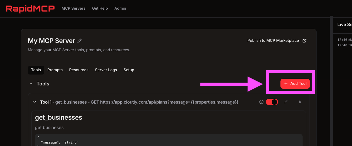 Rapid MCP Add Tool