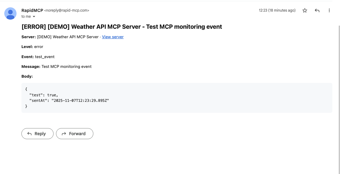 Placeholder: Email alerts
